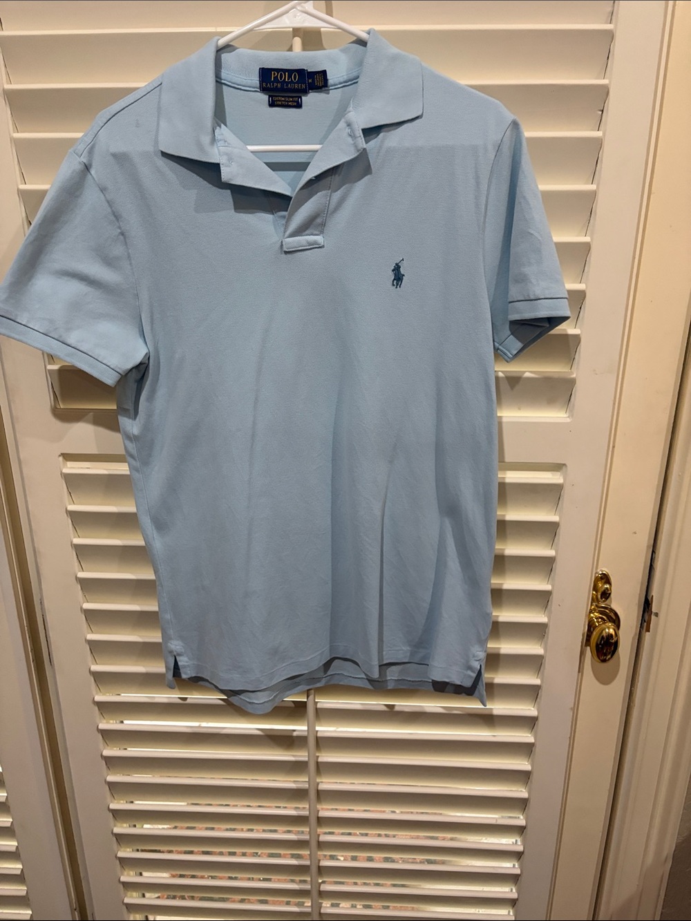 Polo by Ralph Lauren Pale Blue Short Sleeve Polo. Medium